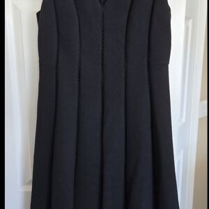 Rebecca Taylor Black Textured Midi Dress